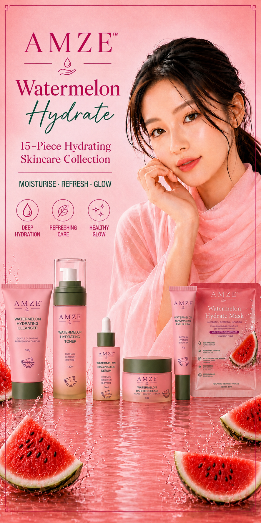 Watermelon Hydrate 15-Piece Hydrating Skincare Collection