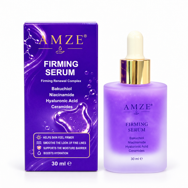 AMZE Firming Serum 30 ml – bottle and box, front view