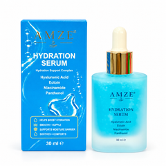 AMZE Hydration Serum 30 ml – bottle and box, front view