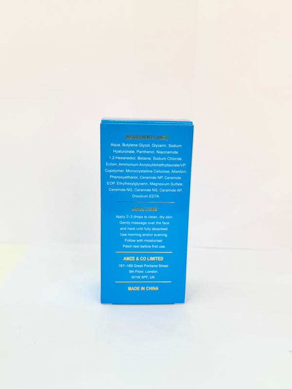 AMZE Hydration Serum 30 ml – packaging ingredients and directions