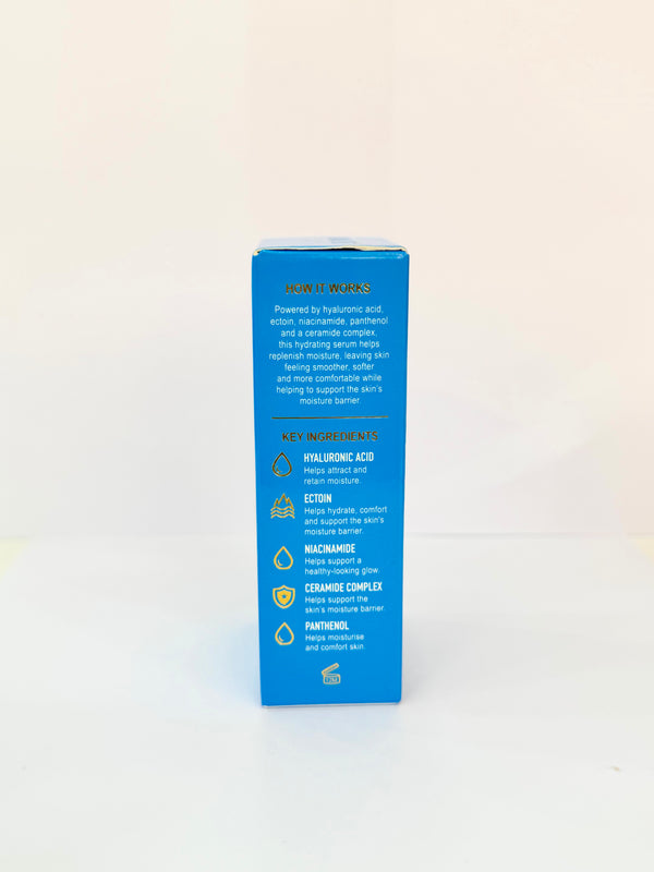 AMZE Hydration Serum 30 ml – packaging key ingredients and formula information