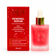 AMZE Renewal Serum 30 ml – bottle and box, front view